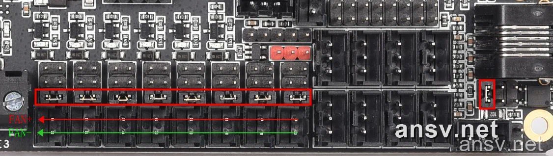 风扇及接近开关电源选择跳线图